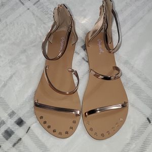 Rose Gold Scrappy Sandals
